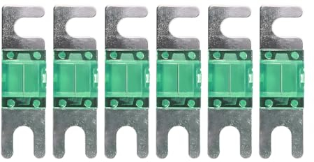 CGEAMDY 6 Stück Mini ANL Sicherung Multipack, Audio-Video-System-Elektronik-Sicherung, Mini-ANL-Sicherungpackung Kleines Gabelbolzen-Audio-Sicherungsblech(30A)