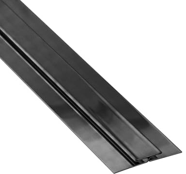 Vinyl Übergangsprofil H-Profil Edelstahl V2A, 2,5m, 2mm, schwarz | Für saubere Fliesenkanten und ruhige Abschlüsse an Wand oder Boden, für 2mm Fliesenhöhe, 2,5m schwarz