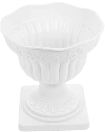 Happyyami Säulen-pflanztöpfe Aus Kunststoff Hochzeitsblumentopf Römischer Pflanzhalter Urnen-pflanzgefäß Für Draußen Vintage-urnenvase Für Terrassen Antike Blumentöpfe Für Veranda Blumenhalt