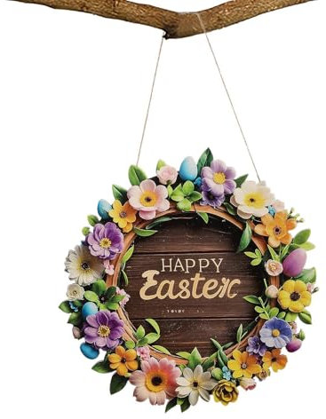 Generisch -Türdekorationen – Frohe Ostern, Türhänger- | Bauernhaus Ostern Willkommen Türschild für Hof Wand