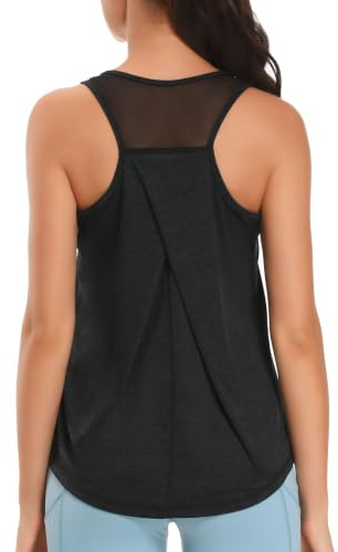 Dawnrole Damen Sport Tank Top Ärmelloses Leichte Fitness Top Yoga Oberteile