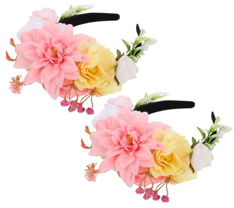 Ipetboom 2pezzi Coroncina Di Fiori Finta Per Matrimonio Di Accessori Per Elegante Cerchietto Per Sposa e Damigelle Per Feste e Servizi Fotografici