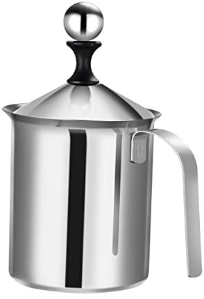 CIYODO 800cc Montalatte Manuale Acciaio Inossidabile Con Schiumatore Per Latte Per e Cappuccino Facile e Veloce Da Usare