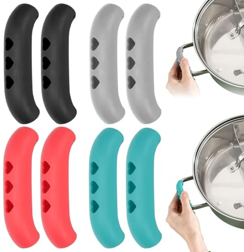 8 agarres de silicona para ollas, agarraderas de silicona para guantes, agarraderas de silicona