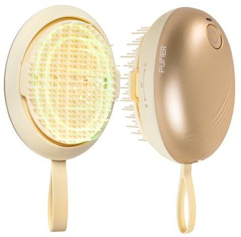 Electric Scalp Massager – Rechargeable Head Massager with Anion Technology, Portable Anti-Frizz Scalp Tool, Scalp Massager Gift for Men & Women(Gold)
