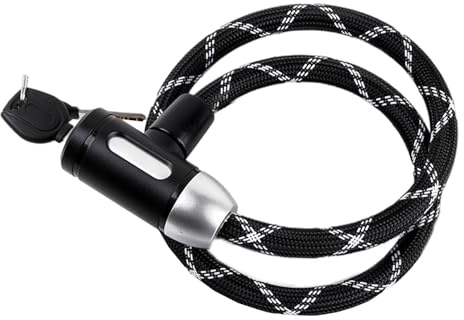 Zasdvn Kabel cykellås, vattentät cykellås kabel rostfri bärbar – robust säkerhetslås för resor cykel skoter mountainbike skola camping semester