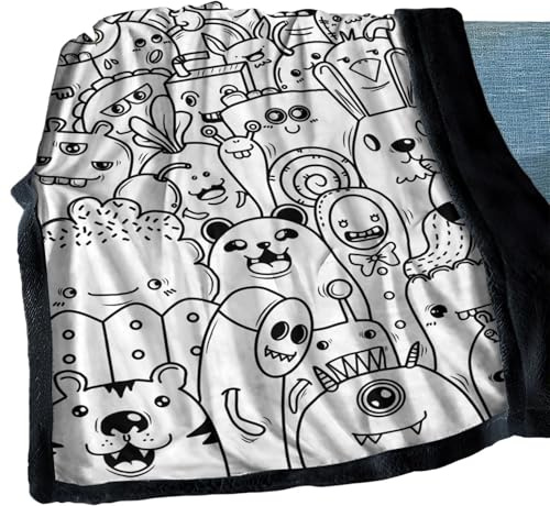 Målarfilt, 150 x 127 cm, mjuk, tvättbar, vuxenfilt för flickor, jul, vinter, soffa, tonårsflickor, kvinnor, födelsedag, camping, hem, sovrum och utomhus