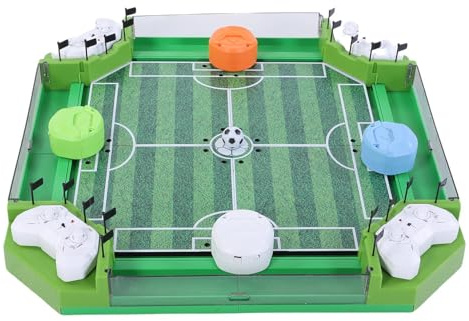 Gioco di calcio balilla telecomandato con 4 telecomandi, batteria incorporata, gioco da tavolo elettronico per feste in casa