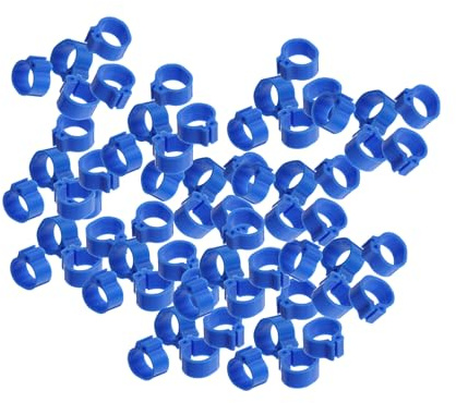 OHPHCALL Anelli di Identificazione Anello Veretta 100 Pezzi per Piccioni Facile da Applicare e Rimuovere in Plastico 10mm per Allevamento e Gestione Pollame