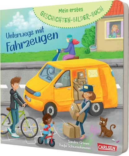 Mein erstes Geschichten-Bilder-Buch: Unterwegs mit Fahrzeugen: Alltagsnahe Fahrzeugeschichten ab 2 Jahren zum Vorlesen und Mitmachen