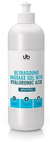 UB Hyaluron Ultraschallgel | Naturel Kontaktgel | Ultraschall Gel mit Hyaluronsäure | ✓ Ultraschallgerät ✓ Mikrostrom ✓ Radiofrequenz ✓ EMS | Feuchtigkeitsspendendes Leitgel für Gesicht & Körper