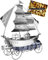 BRUBAKER Wein Flaschenhalter Segelschiff - Flaschenständer Skulptur aus Metall mit Geschenkkarte - Silber Weingeschenk Höhe 39 cm