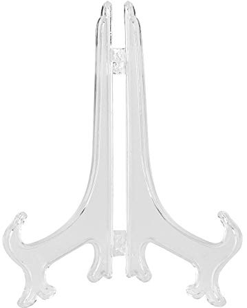 Delaman 10 Pezzi Porta Piatti da Appoggio, Portapiatti Pieghevole, Cavalletto in Plastica Trasparente, Supporto Tabellone, Supporto Decorazioni Matrimoni per la Casa per Esporre Piatti, Foto e MenuA