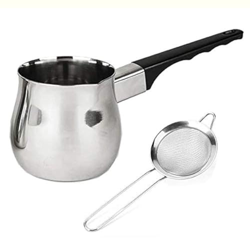 530 ml Chai Teekanne und Sieb Kombo Türkische Kaffeekanne und feinmaschiges Sieb zusammen für perfekte Prana Chai zu Hause