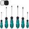 6 PCS Magnetic Screwdriver Set, Heavy Duty Screwdriver with 3 Flat and 3 Cross-Head, DIY Hand Repair Tool Kit with Storage Bag