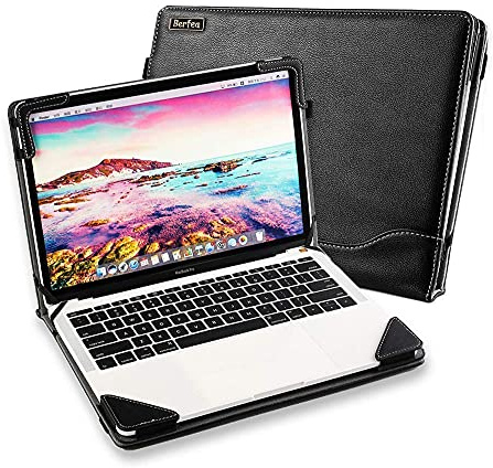 Laptop-Schutzhülle, kompatibel mit Lenovo IdeaPad Flex 5/5i 14 Zoll 14IIL 14ITL 14ALC 14IWL 14API, Notebookhülle, PU-Leder, Ständer, Harte Schutzhülle