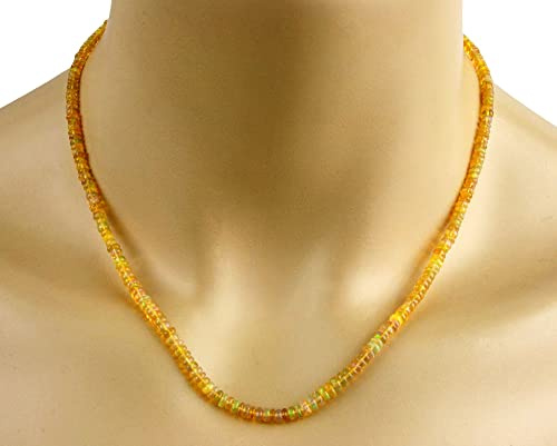 Opal Kette - Collier in einem hellen honigton