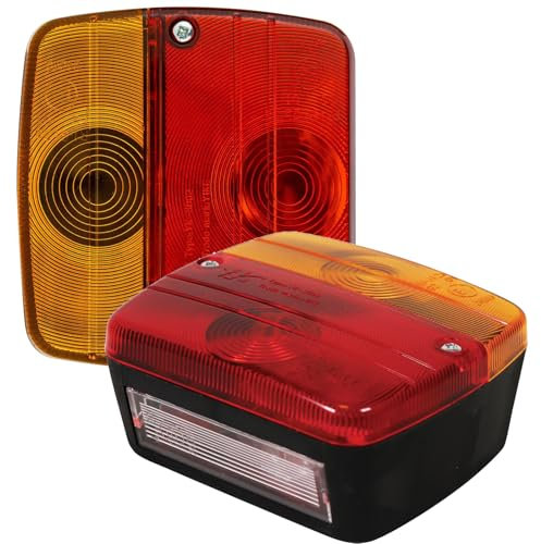 CXTM Anhänger Rückleuchten 12V Universelle Wasserdichte Rücklicht Anhänger für PKW, LKW, Wohnwagen und Nutzfahrzeuge (2Pcs Rückleuchten)