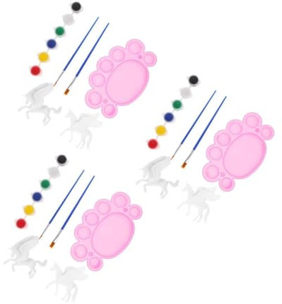 Abaodam 3 Sets Zum Zeichnen Von Einhörnern Modellbemalung Modellbausätze Unfertige Bastelarbeiten Zum Bemalen Malbasteleien Für Im Alter Von 4–8 Jahren Dinge Zum Bemalen Für Malen