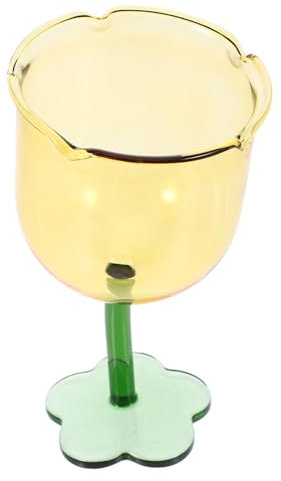 Warmhm Verre Flottant de Fleur Créatif et Élégant, Tasse à Boissons en Verre Léger 250ml, Maison Bureau