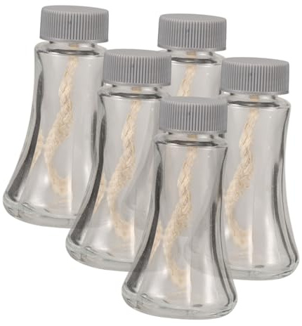 TOYANDONA 5pcs 30ml Laboratory Alcohol Lamps Science Experiment Burners Glass Heating Equipment Sealed Mini Alcohol Furnace Tools for Camping and Chemistry