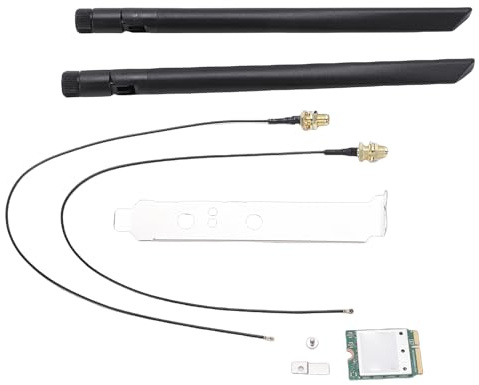 Tosuny Tarjeta Inalámbrica WiFi 7, Adaptador de Red PCIe M.2 de Triple Banda de 5,8 Gbps con Antenas Duales para PC Wins 11, Tarjeta Adaptadora PCI-E WiFi 7 de 2,4G/5G/6GHz, 320MHz y