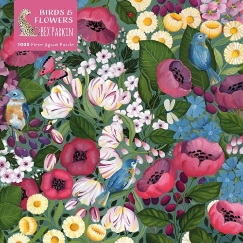 Puzzle - Bex Parkin, Vögel mit Blumen: Unser faszinierendes, hochwertiges 1.000-teiliges Puzzle (73,5 cm x 51,0 cm) in Stabiler Kartonverpackung