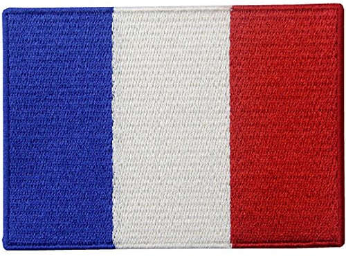 Drapeau de la France Français Emblème national Brodé à Repasser ou à Coudre Patch
