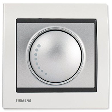 Va et Vient Variateur 500W Silver Delta Iris + Plaque Métal Blanc