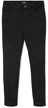 VERO MODA Damen Vmseven Nw Shape Up Vi506 Noos Jeans, Schwarz, L EU