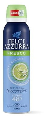 Felce Azzurra – Fresh Deodorant spray med aloe vera, IdraTalc-formel, effekt 48 timmar, lämnar inga fläckar – 150 ml