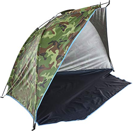 CLQ Camping Zelt, Karpfen Angeln Shelter Zelt, Outdoor Tragbares Angelzelt Strand Sonnenschutzzelt Für Camping Picknick Wandern Strand Bergsteigen Für 1-2 Personen-Camouflage