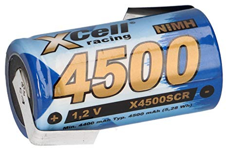 SUB-C - Cella a batteria 4500 mAh, 1,2 V, NIMH ad alte prestazioni, con bandiera saldata Z