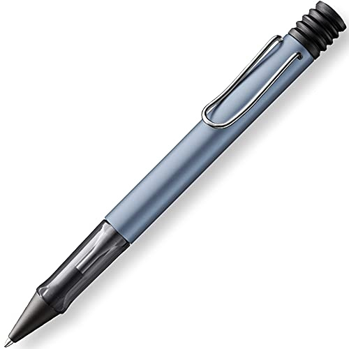 LAMY AL-star Kugelschreiber 238 – Kuli aus Aluminium in der Farbe Azure mit transparentem Griffstück und verchromtem Metallclip – Mit Großraummine – Strichbreite M