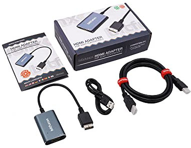 Convertitore HDMI compatibile per PS2 RGB-YPbPr a HDMI cavo adattatore RGB/Component Switch Video Converter Adattatore per PlayStation 2 Retro Game (nero)