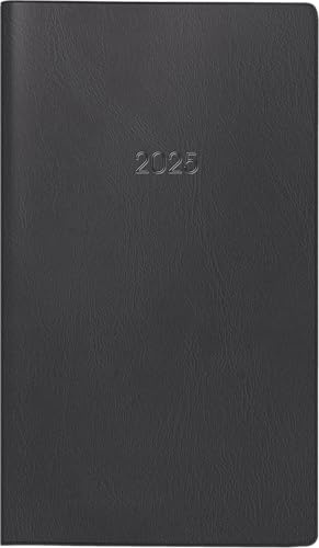 BRUNNEN Taschenkalender Mod. 746 2025 | A6, Kunststoff, schwarz