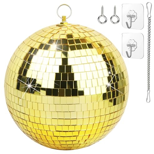 Discokulor 20 cm spegelkulor, discokula för fest DJ-klubb, guld