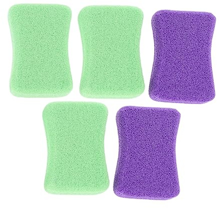 HONMEET Pediküre Bimsstein mit Peeling Werkzeug zur Entfernung abgestorbener Haut in praktischer Größe zufällige Farbe 5 Stück aus Pu für Fußpflege und verbesserte Durchblutung