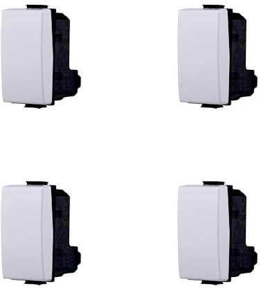 Interruttore Unipolare 1P 16A, Compatibile Bticino Matix, 1 Modulo, Colore Bianco