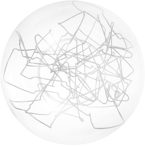 Angoily Globe Lampshade Verre Transparent Avec Design De Fil Abat-jour Élégant Pour Lustre Remplacement De Couvre-lampe Ouverture