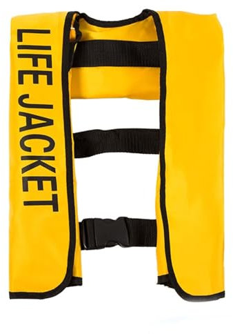 LUIVZD Swim Jacket - Giubbotto di Salvataggio for Adulti, Giubbotto salvagente Gonfiabile for Donne/Uomini, Giubbotto salvagente Regolabile e Confortevole for Sport Acquatici Unisex(Orange)