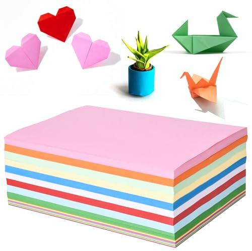 100 Blatt Buntes Papier A4 Druckerpapier 80 g/m² Bastelpapier Tonpapier Bunt Faltpapier Für Bastelarbeiten Drucken Von Dokumenten Und Kreativen Designs