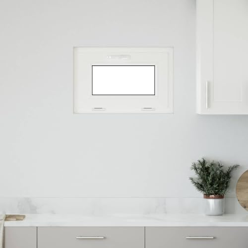 QUAHEAS RISOR Cellar Window 60 x 40 cm PVC and White Glass with Insulated Glazing, Plastic Frame, Tilt and Turn Function, Heat Protection, Sound Insulation, Practical Installation for Cellar and