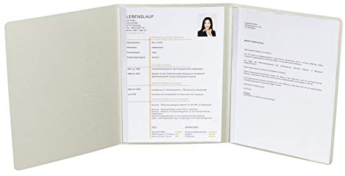 Exacompta 49201B Prestige - Carpeta de solicitud (3 piezas, con 2 rieles de sujeción, capacidad 30 hojas de cartón de lino de Manila, 400 g, DIN A4, 21 x 29,7 cm), color negro