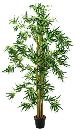 EUROPALMS Bambus Multistamm, Kunstpflanze, 150cm | Naturgetreuer Bambusbaum