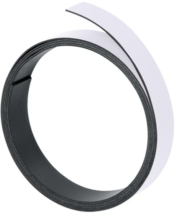 FRANKEN Magnetband, 100 cm x 5 mm, beschriftbar, zuschneidbar, weiß, M801 09