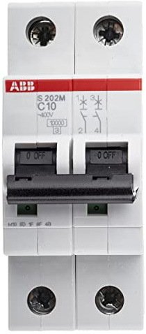 ABB S200M MCB Leitungsschutzschalter Typ C, 2-polig 10A 440V, Abschaltvermögen 10 kA System Pro M Compact