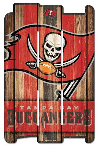 NFL Tampa Bay Buccaneers Holzzzaunschild, Schwarz