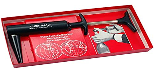 CORKY Tire-bouchon à pression original boîte cadeau – L'unique et original depuis 1965 – Fabriqué en Switzerland, Noir