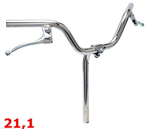 RMS Manubrio Cromato in Acciaio Bici Ø 21,1 Pieghevole - Graziella Completo di Leve